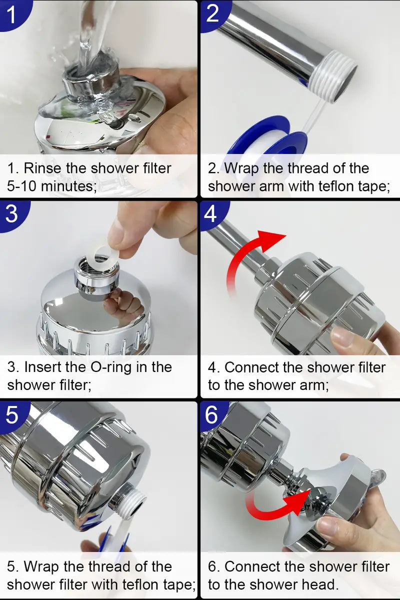 Filtro de Ducha de Alta Salida de 18 Etapas para Agua Dura